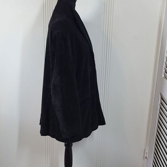 Pamela McCoy Black Sueded Leather Jacket - Picture 4 of 12
